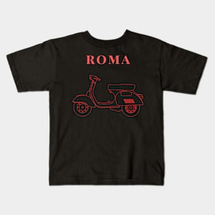 Roma Vespa Italian Design Kids T-Shirt